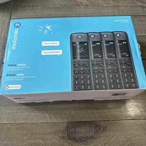 Motorola‎ Quad (4)  Pack  Wireless Home Phone Alexa Built In  AXH04  NEW